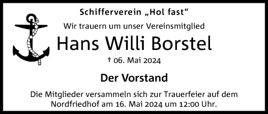 Anzeige von Hans Willi Borstel von 4401