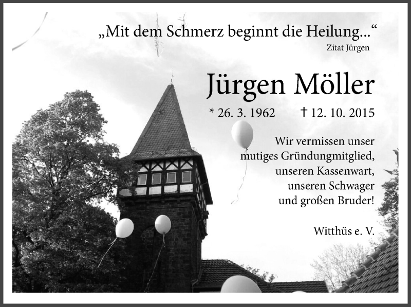  Traueranzeige für Jürgen Möller vom 13.10.2015 aus Mindener Tageblatt