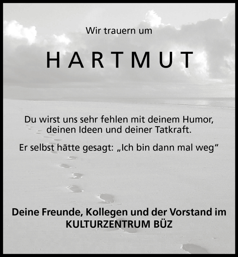  Traueranzeige für Hartmut Riechmann vom 29.07.2011 aus Mindener Tageblatt