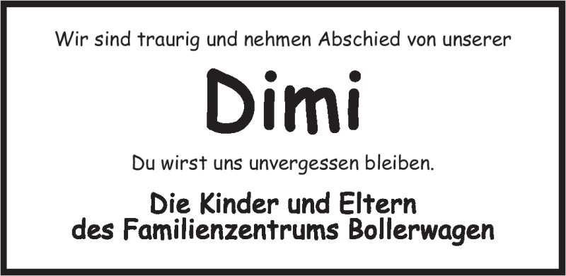  Traueranzeige für Dimitra Greiling vom 30.12.2011 aus Mindener Tageblatt