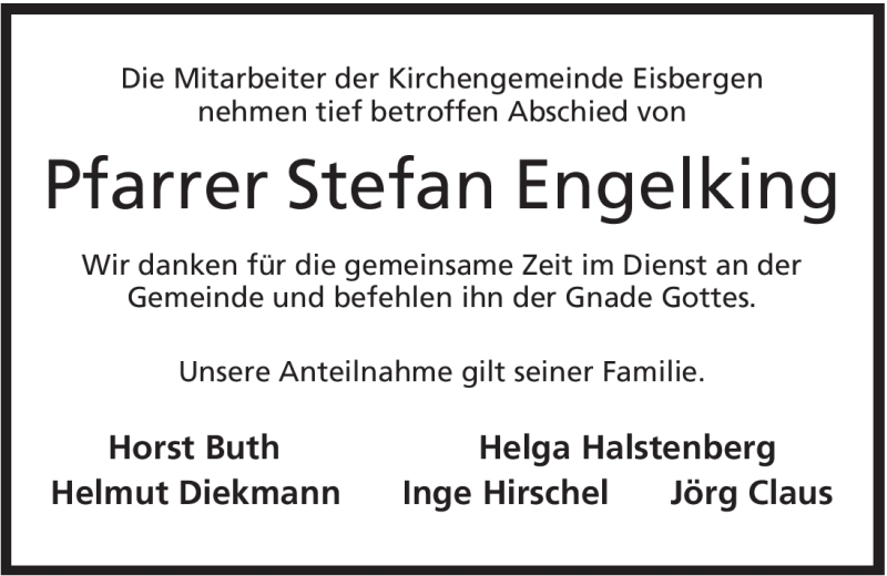  Traueranzeige für Stefan Engelking vom 21.01.2012 aus Mindener Tageblatt