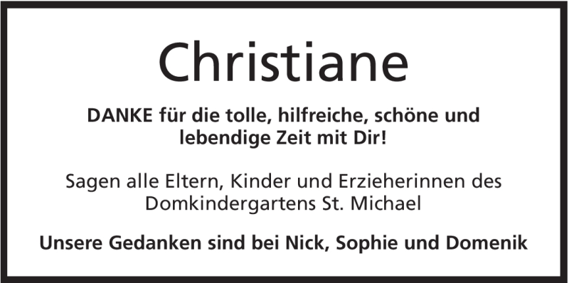  Traueranzeige für Christiane Weingärtner vom 29.03.2012 aus Mindener Tageblatt