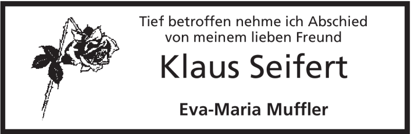  Traueranzeige für Klaus Seifert vom 04.05.2012 aus Mindener Tageblatt