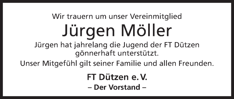  Traueranzeige für Jürgen Möller vom 14.10.2015 aus Mindener Tageblatt
