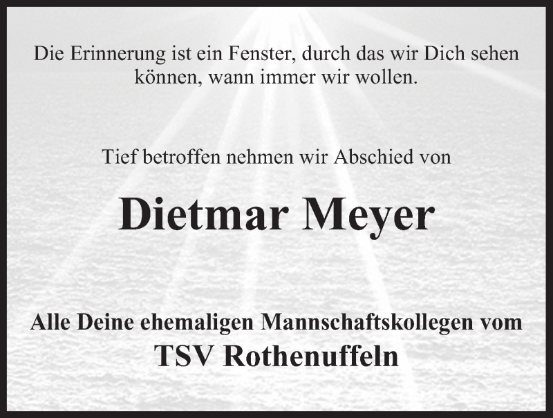  Traueranzeige für Dietmar Meyer vom 25.01.2014 aus Mindener Tageblatt