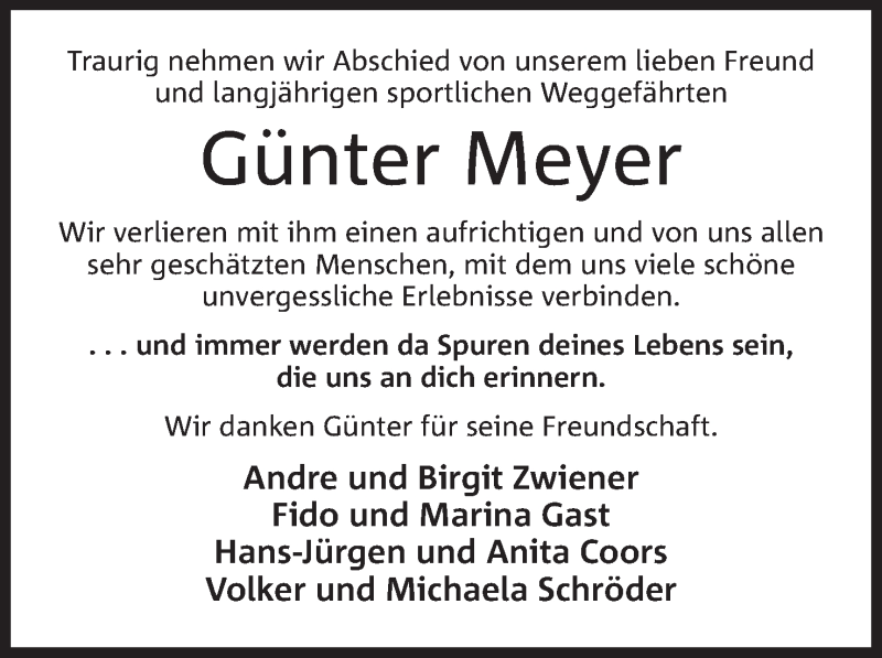  Traueranzeige für Günter Meyer vom 24.05.2019 aus Mindener Tageblatt