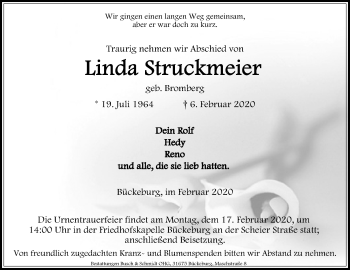 Anzeige von Linda Struckmeier von Mindener Tageblatt