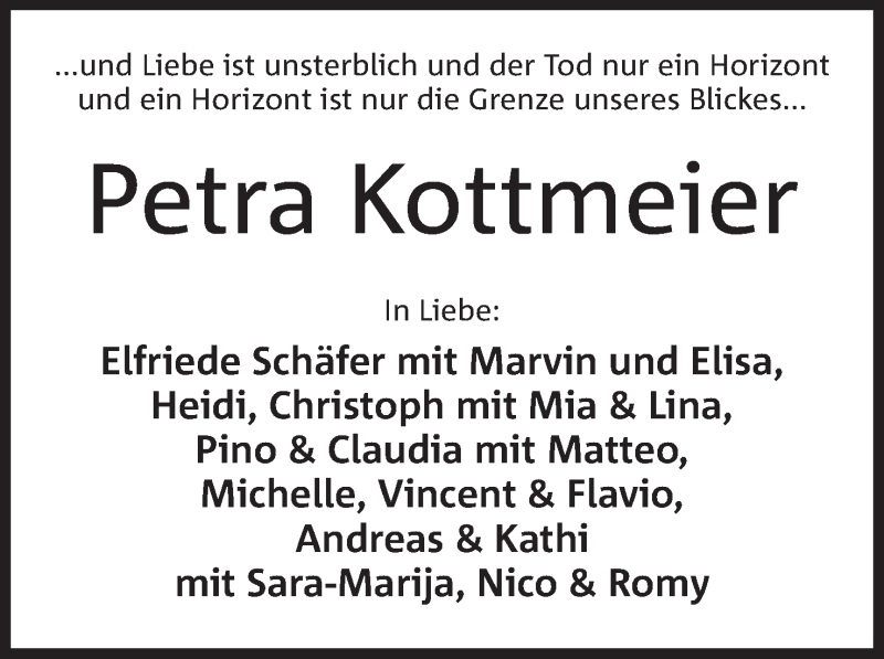  Traueranzeige für Petra Kottmeier vom 11.07.2020 aus Mindener Tageblatt