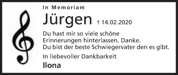 Anzeige von Jürgen Knobloch von Mindener Tageblatt