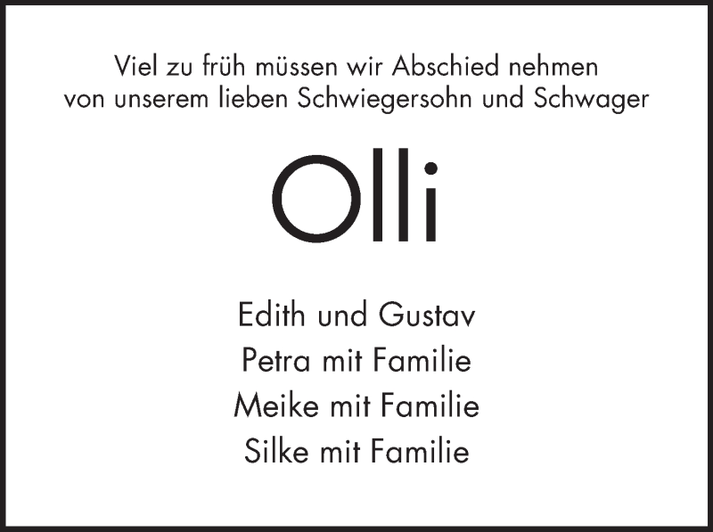  Traueranzeige für Oliver Volland vom 30.04.2022 aus Mindener Tageblatt