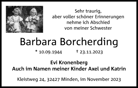 Anzeige von Barbara Borcherding von 4401