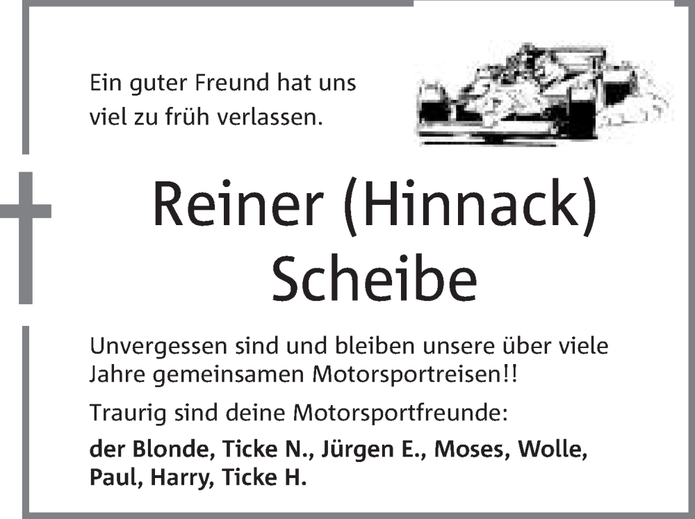  Traueranzeige für Reiner Scheibe vom 18.02.2023 aus Mindener Tageblatt