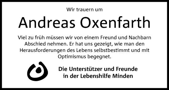 Anzeige von Andreas Oxenfarth von 4401