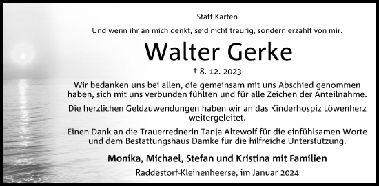 Anzeige von Walter Gerke von 4401