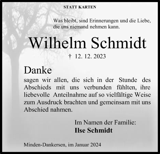 Anzeige von Wilhelm Schmidt von 4401