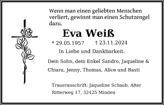 Anzeige von Eva Weiß von 4401