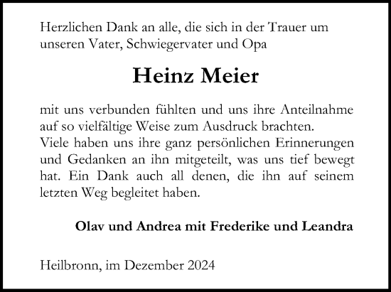 Anzeige von Heinz Meier von 4401