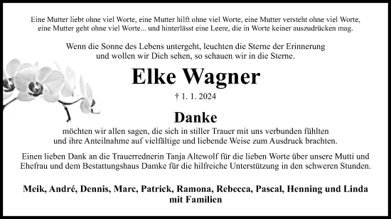 Anzeige von Elke Wagner von 4401
