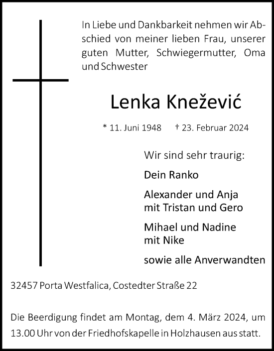 Anzeige von Lenka Kneževiã von 4401