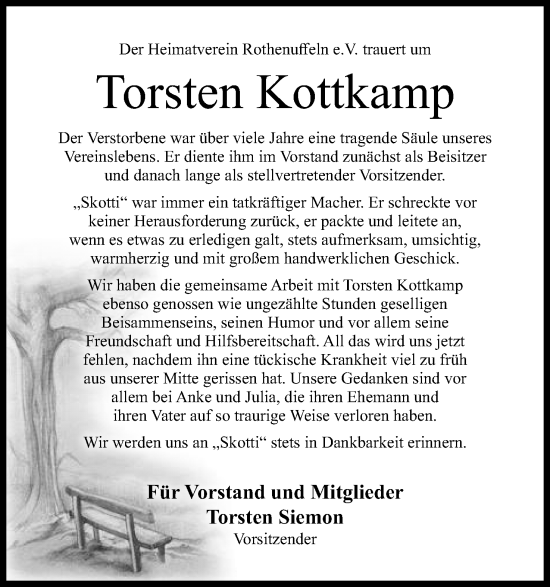 Anzeige von Torsten Kottkamp von 4401