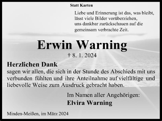 Anzeige von Erwin Warning von 4401