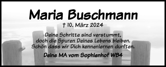 Anzeige von Maria Buschmann von 4401