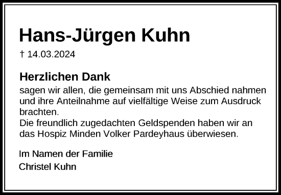 Anzeige von Hans-Jürgen Kuhn von 4401
