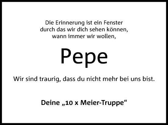 Anzeige von Pepe  von 4401