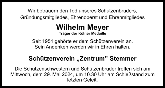 Anzeige von Wilhelm Meyer von 4401