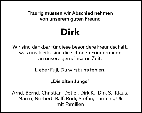 Anzeige von Dirk Heidkamp von 4401