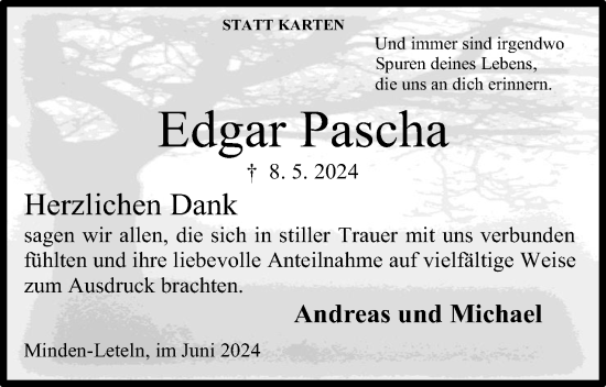 Anzeige von Edgar Pascha von 4401