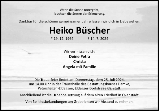 Anzeige von Heiko Büscher von 4401