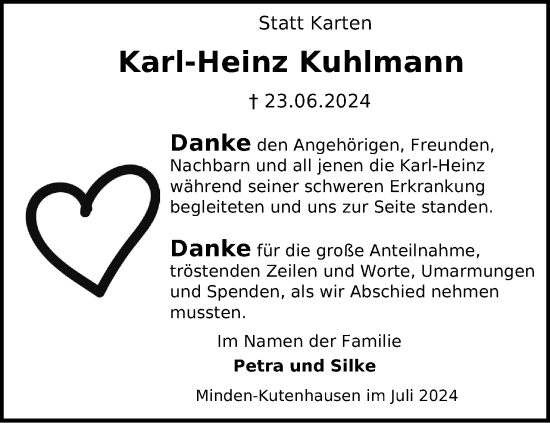 Anzeige von Karl-Heinz Kuhlmann von 4401