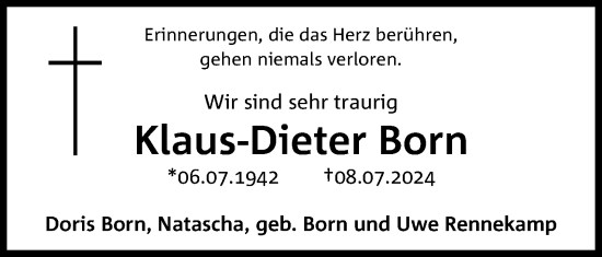 Anzeige von Klaus-Dieter Born von 4401