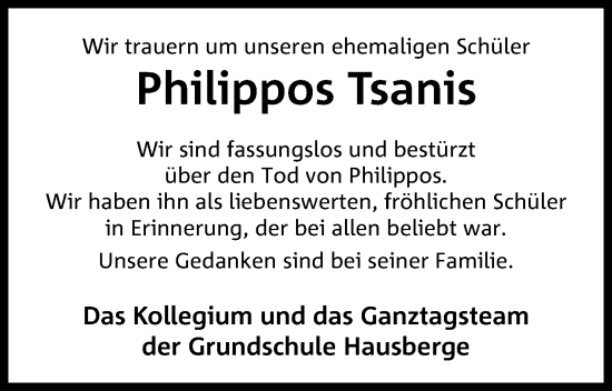 Anzeige von Philippos Tsanis von 4401