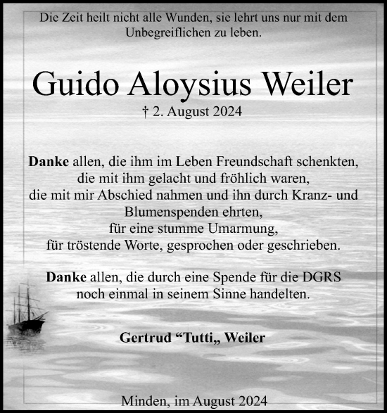 Anzeige von Guido Aloysius Weiler von 4401