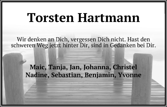 Anzeige von Torsten Hartmann von 4401