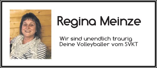 Anzeige von Regina Meinze von 4401