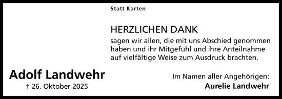 Anzeige von Aurelie Landwehr von Mindener Tageblatt